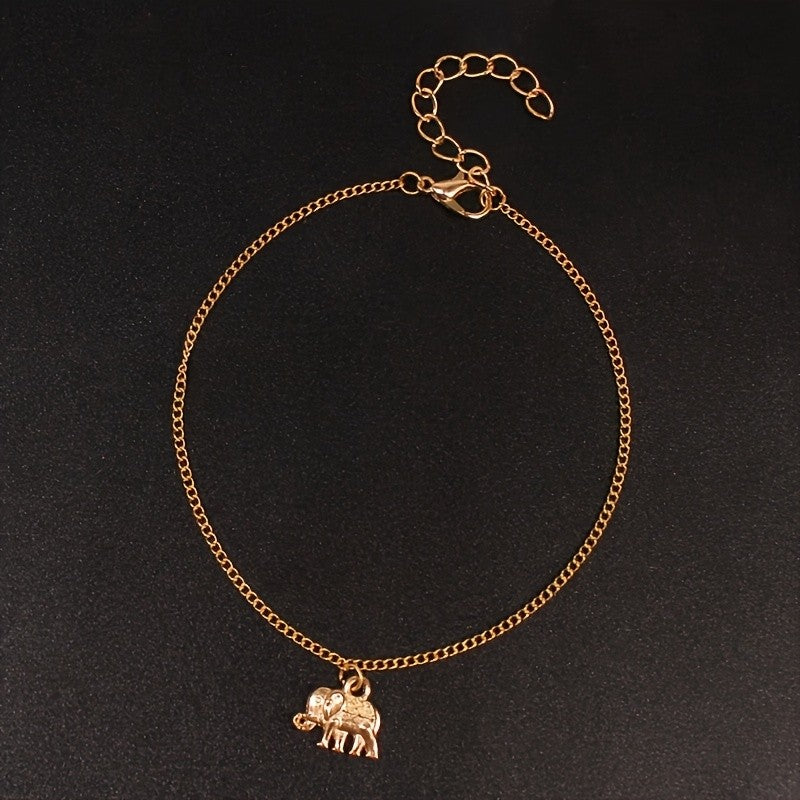 Boho Dainty Elephant Anklet