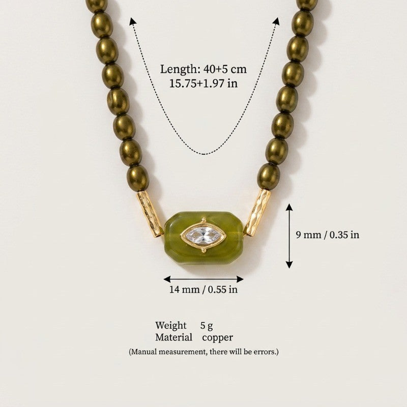 Boho Retro Resin Bead Necklace