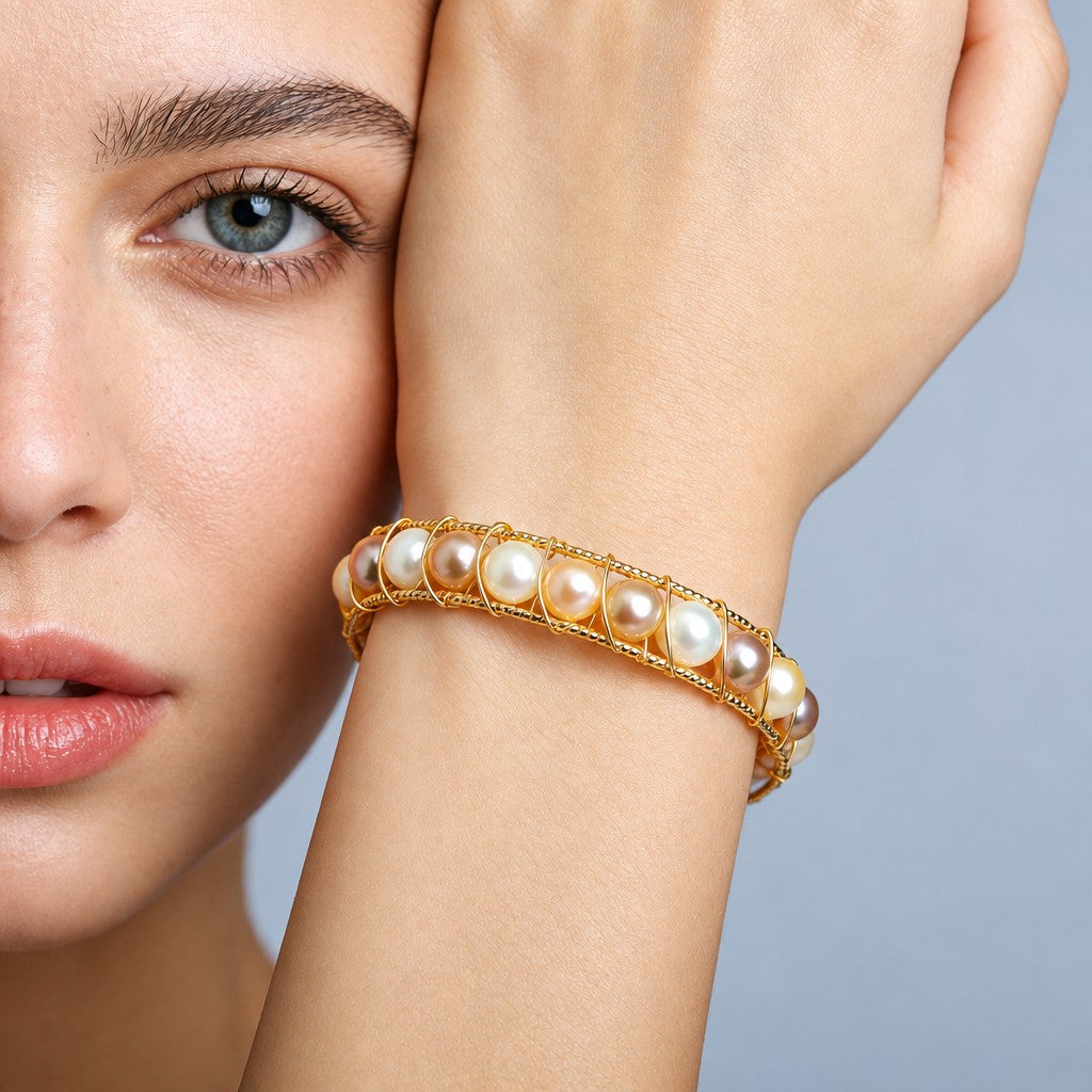 Elegant Multicolor Pearl Bracelet