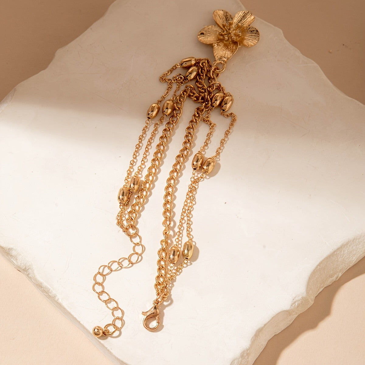 Elegant Floral Bell Chain Anklet