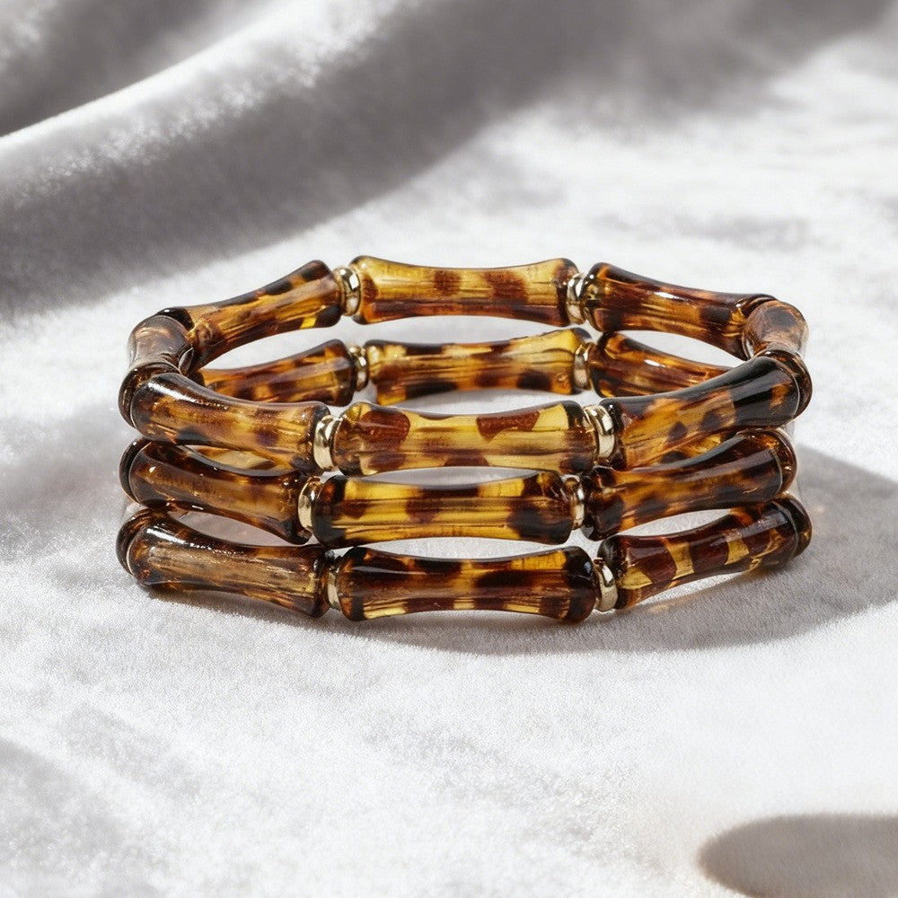 18k Vintage Bamboo Stackable Bracelet Set