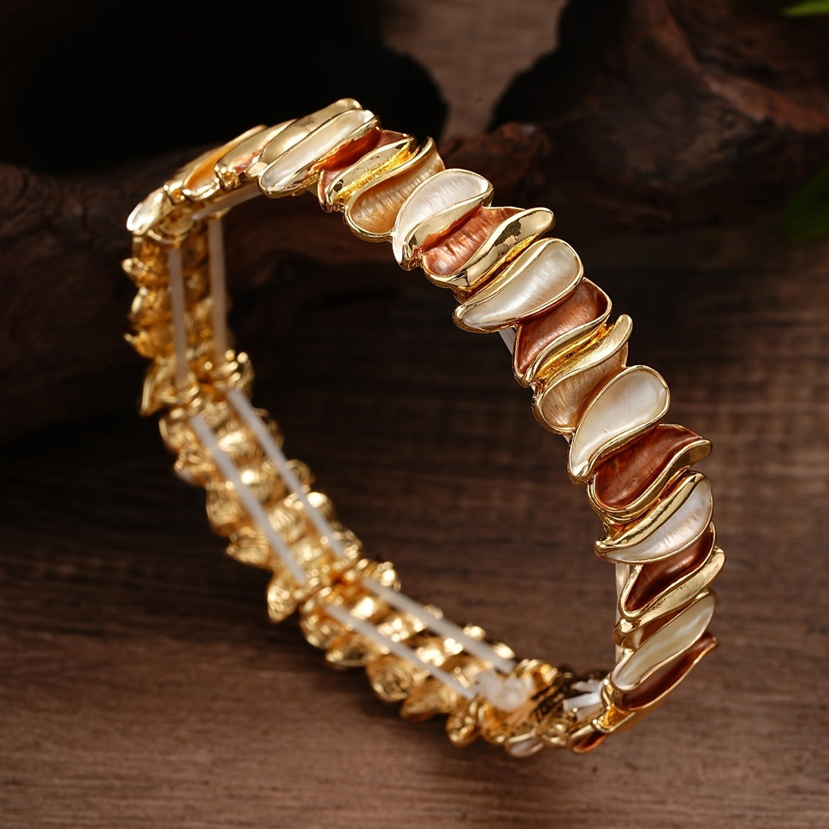 Boho Layered Leaf Bracelet