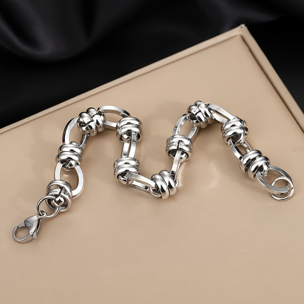 Classy Polished Twist Link Bracelet