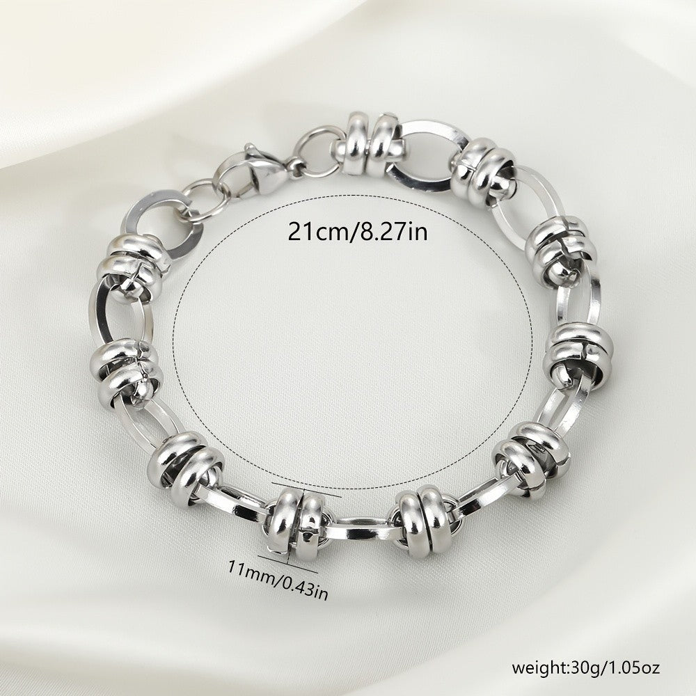 Classy Polished Twist Link Bracelet