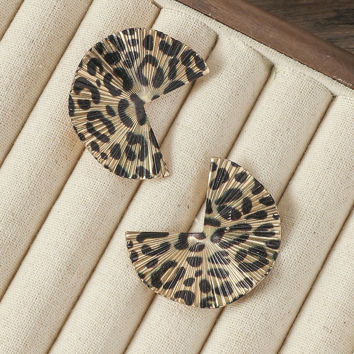 Leopard Print Bow Drop Earrings