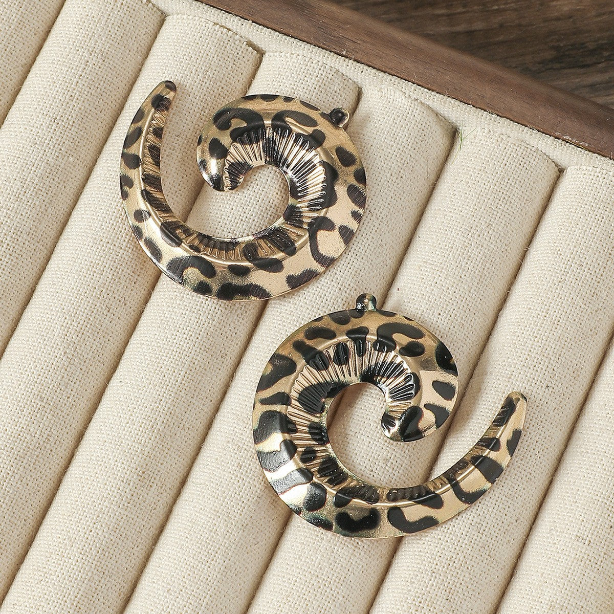Leopard Print Bow Drop Earrings
