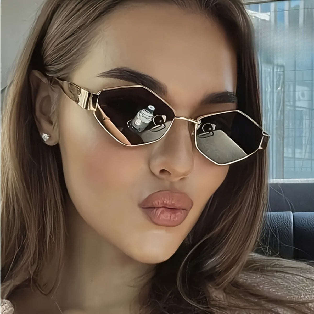Vintage Inspired Hexagonal Sunglasses