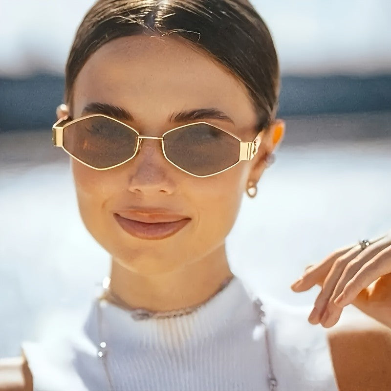 Vintage Inspired Hexagonal Sunglasses