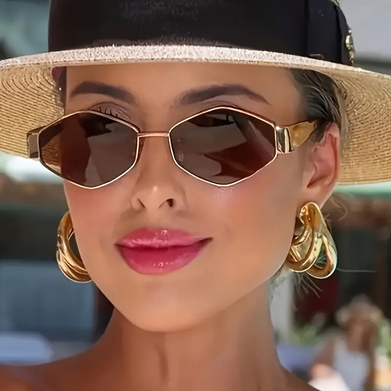 Vintage Inspired Hexagonal Sunglasses