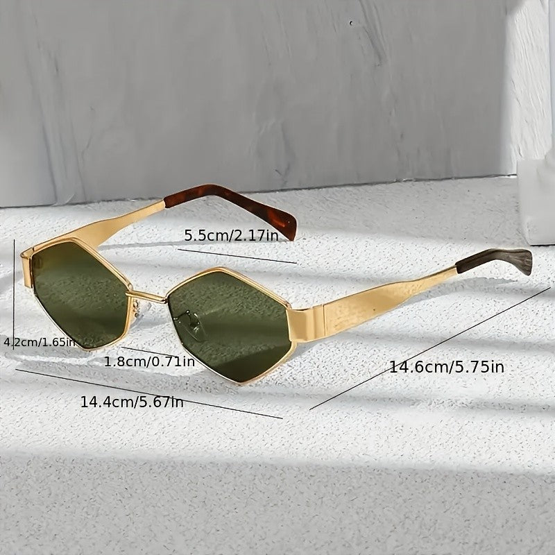 Vintage Inspired Hexagonal Sunglasses