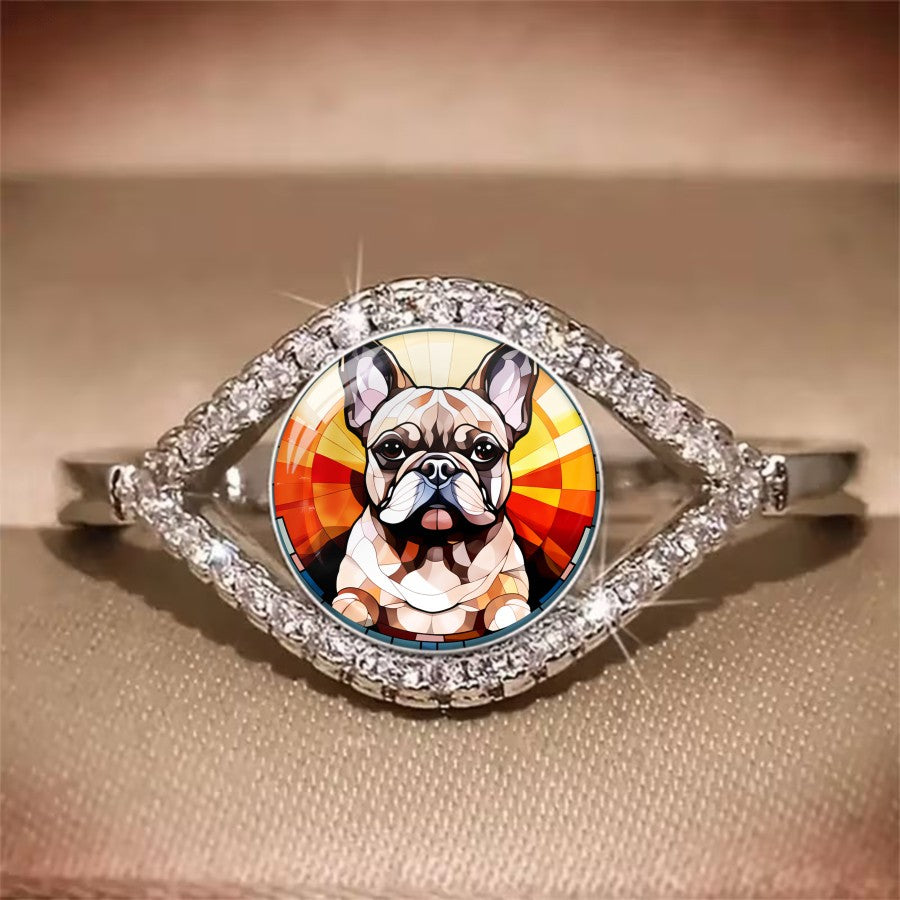 Classy French Bulldog Statement Ring