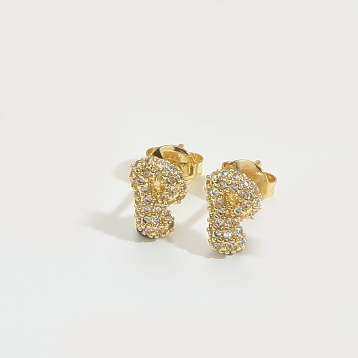 Elegant Zircon Initial Letter Stud Earrings