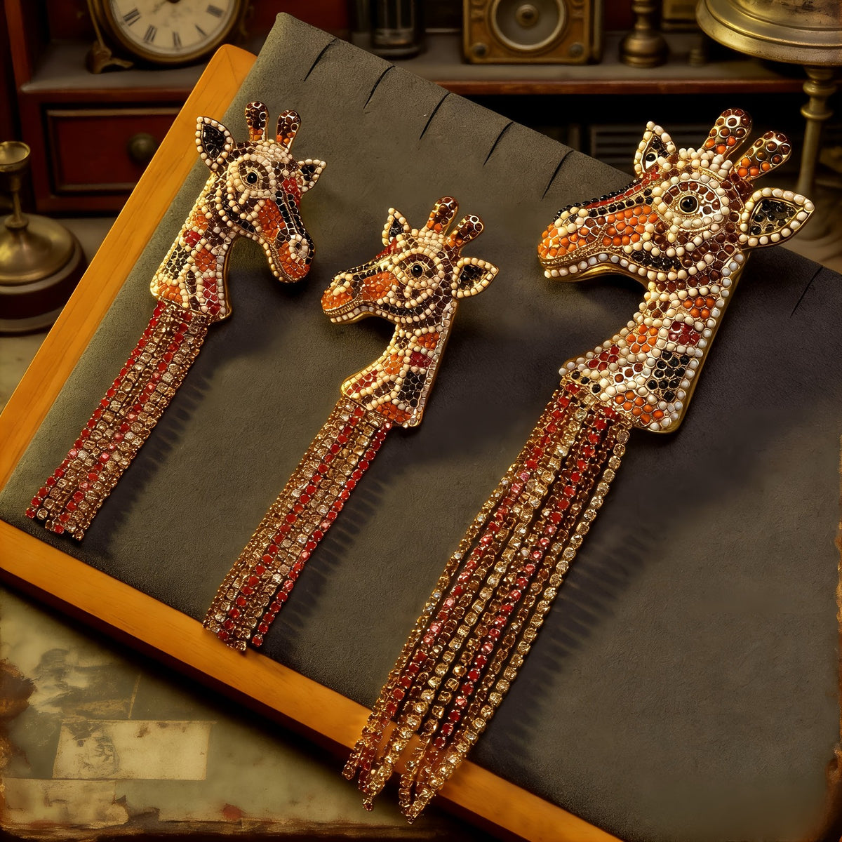 Classy Giraffe Tassel Earrings
