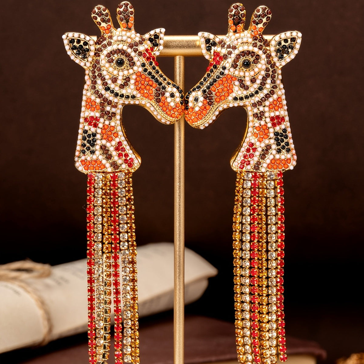 Classy Giraffe Tassel Earrings