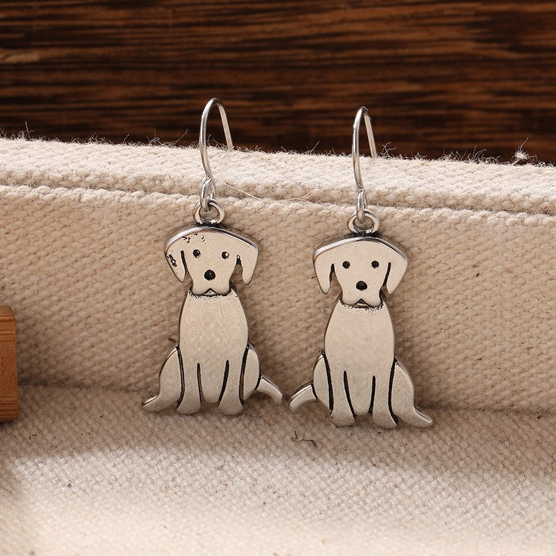 Cute Vintage Puppy Dangle Earrings
