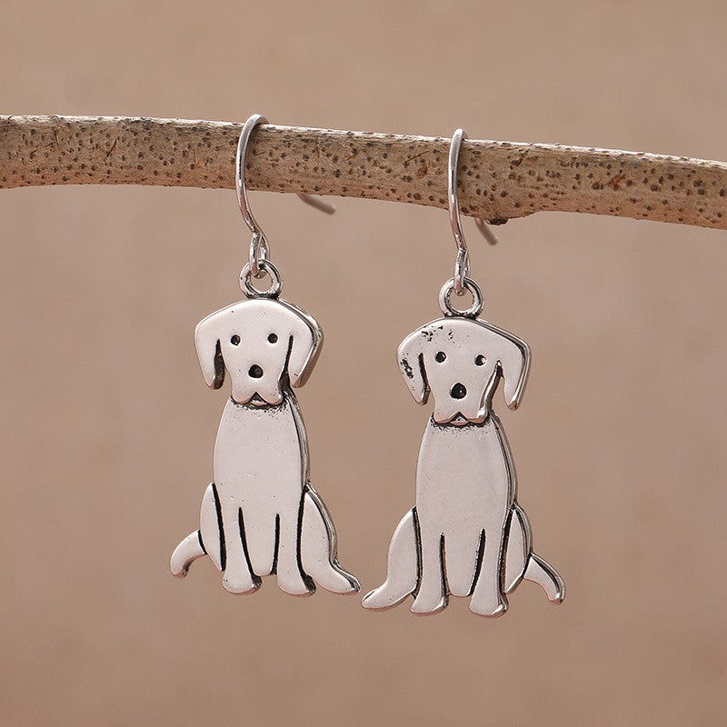 Cute Vintage Puppy Dangle Earrings