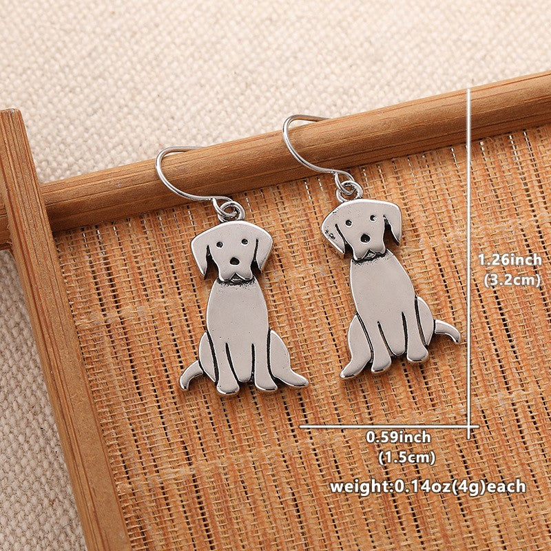Cute Vintage Puppy Dangle Earrings