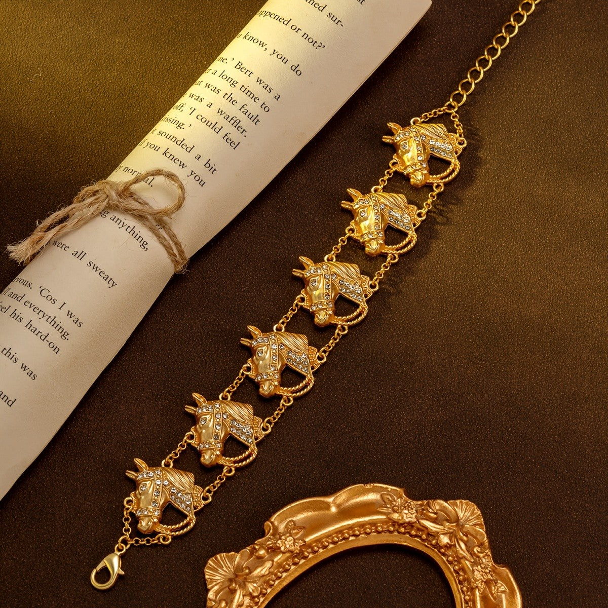 Classy Rhinestone Horse Head Bracelet