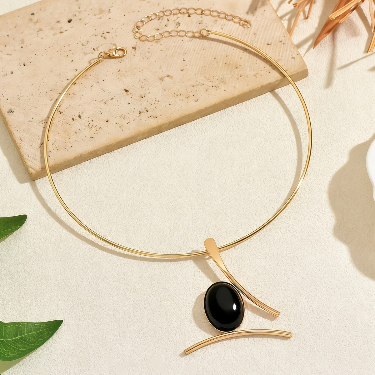 Boho Turquoise Geometric Choker Necklace