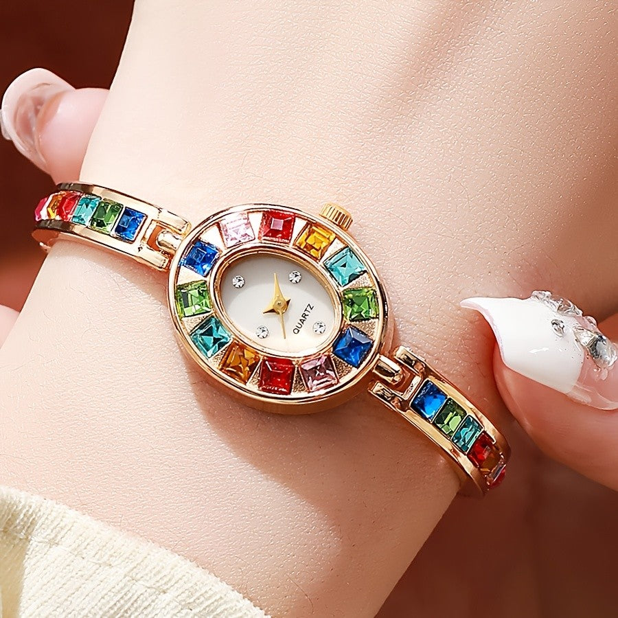 Classy Rainbow Crystal Watch