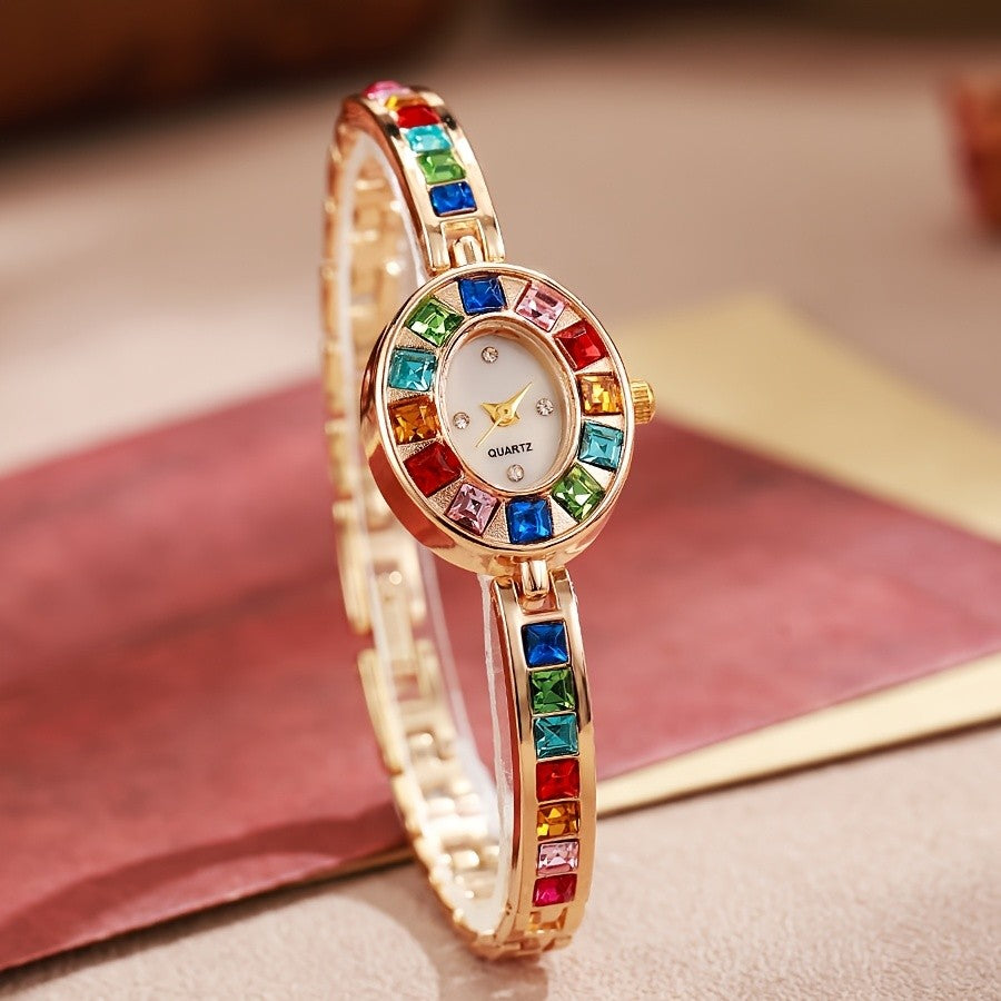 Classy Rainbow Crystal Watch