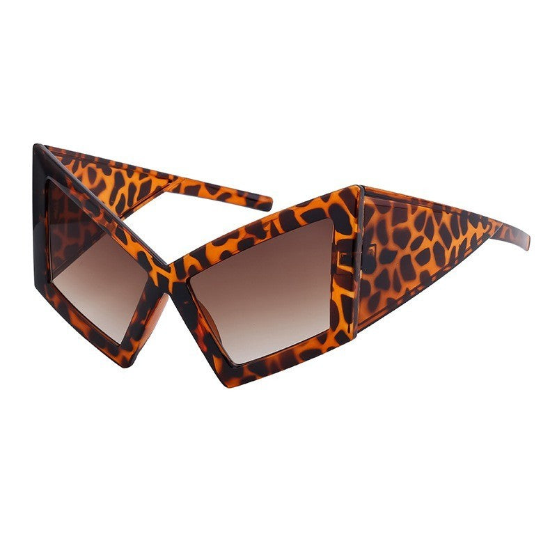 Neon Pink Geometric Cat Eye Sunglasses