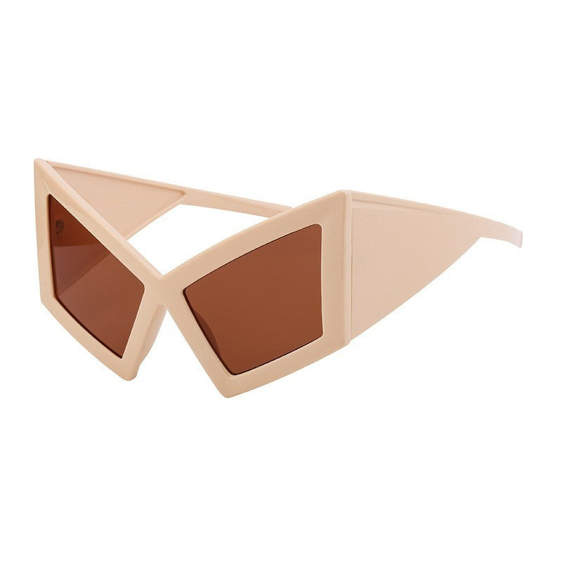 Neon Pink Geometric Cat Eye Sunglasses