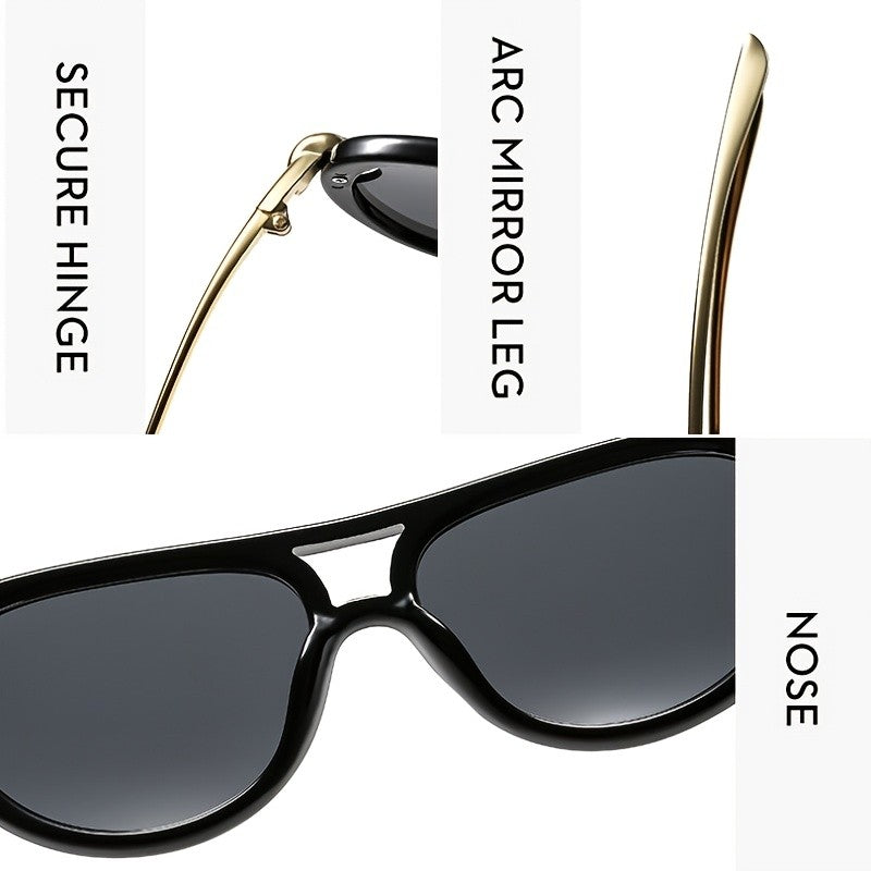 Classy Amber Oval Sunglasses
