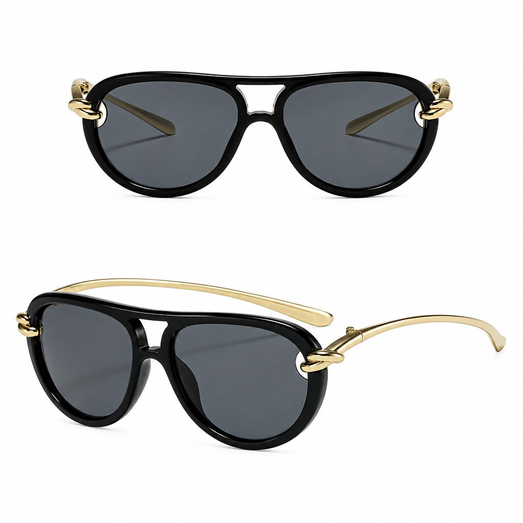 Classy Amber Oval Sunglasses