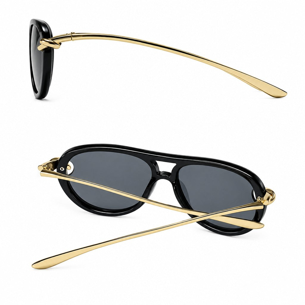 Classy Amber Oval Sunglasses