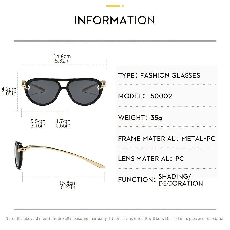 Classy Amber Oval Sunglasses