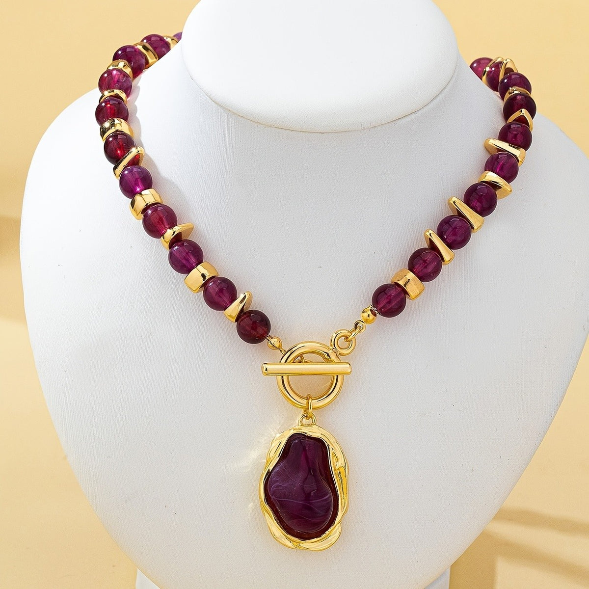 Elegant Multi-Strand Acrylic Bead Necklace