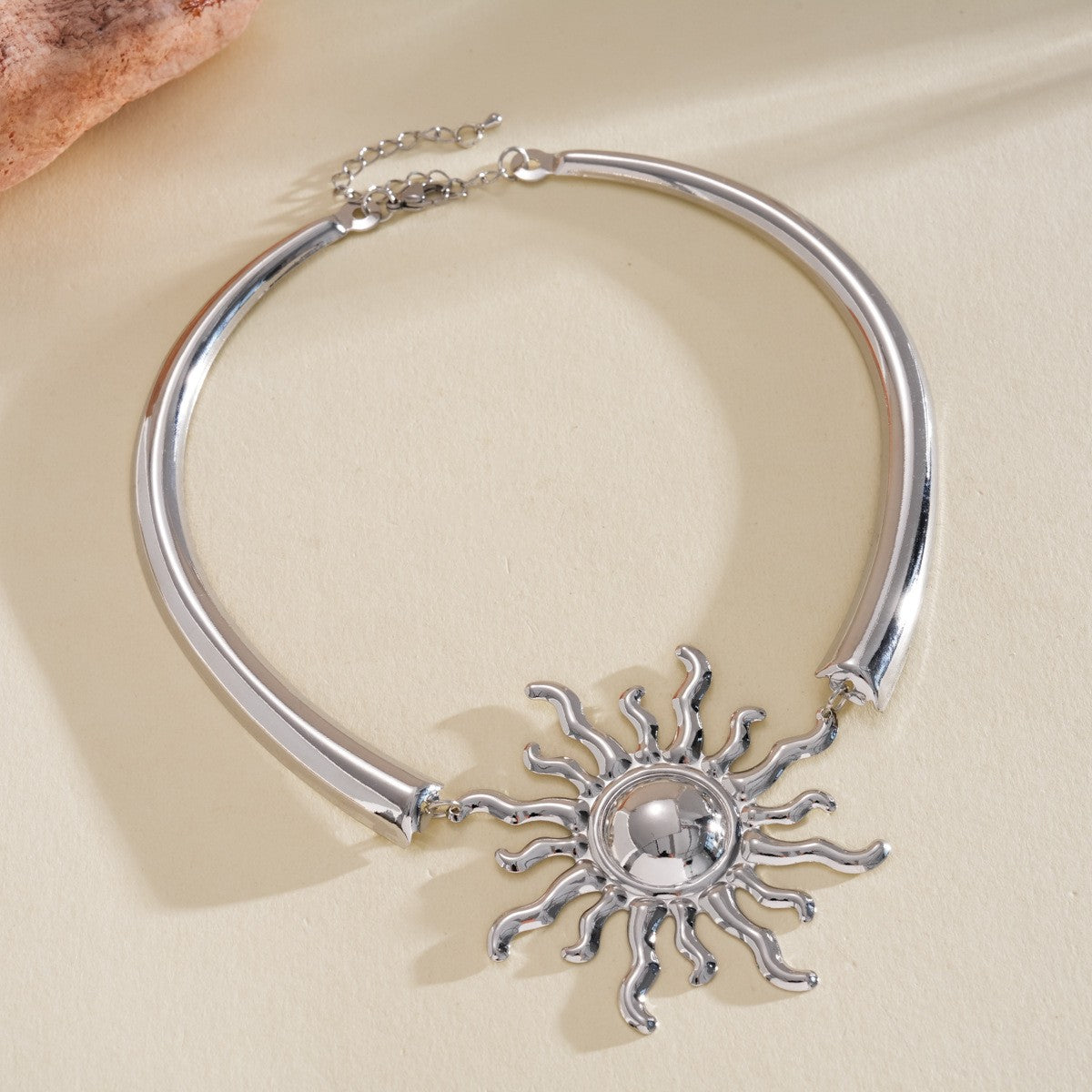 Bold Sun Statement Choker Necklace
