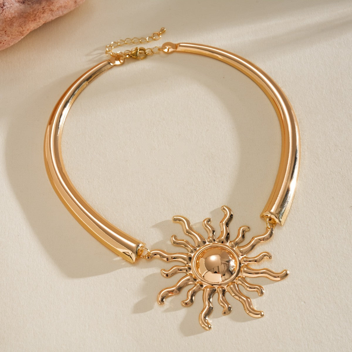 Bold Sun Statement Choker Necklace