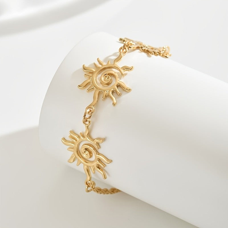 14k Boho Sun Anklet