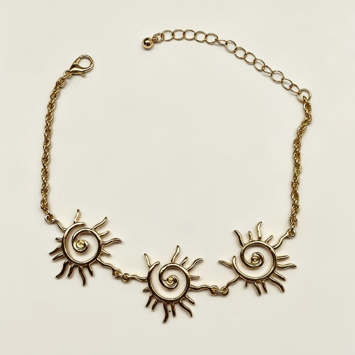 14k Boho Sun Anklet