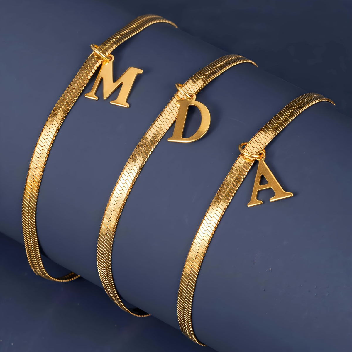 18k Elegant Initial Letter Bracelet