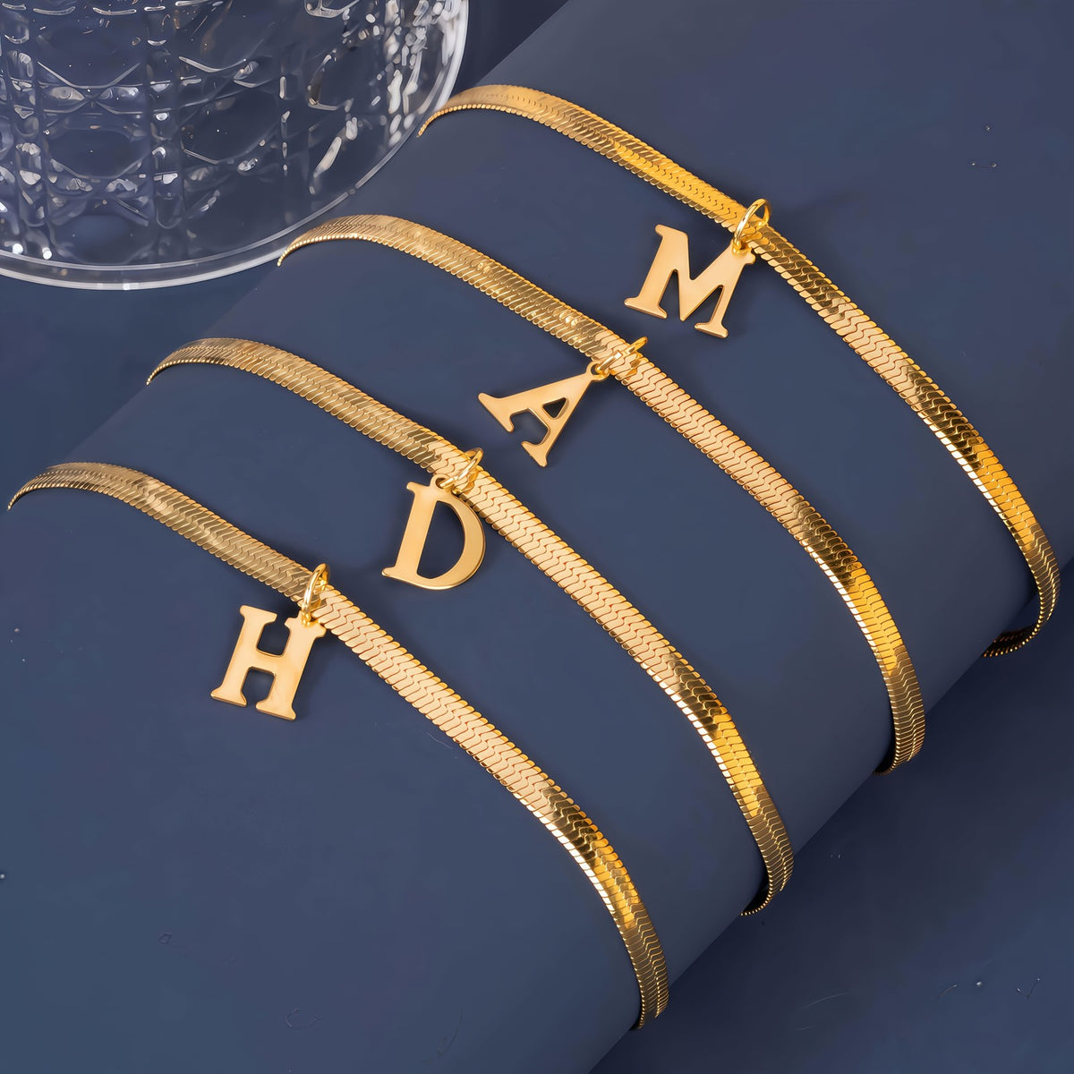 18k Elegant Initial Letter Bracelet