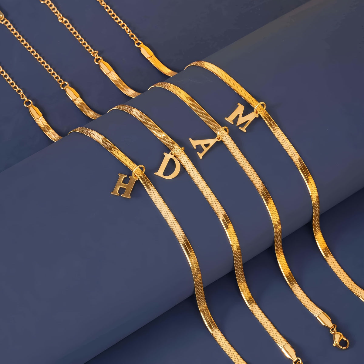 18k Elegant Initial Letter Bracelet