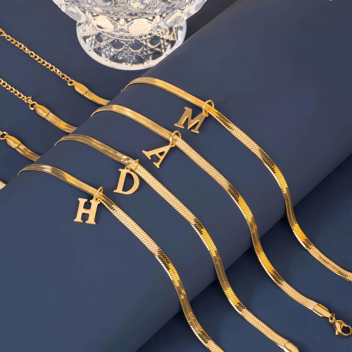 18k Elegant Initial Letter Bracelet