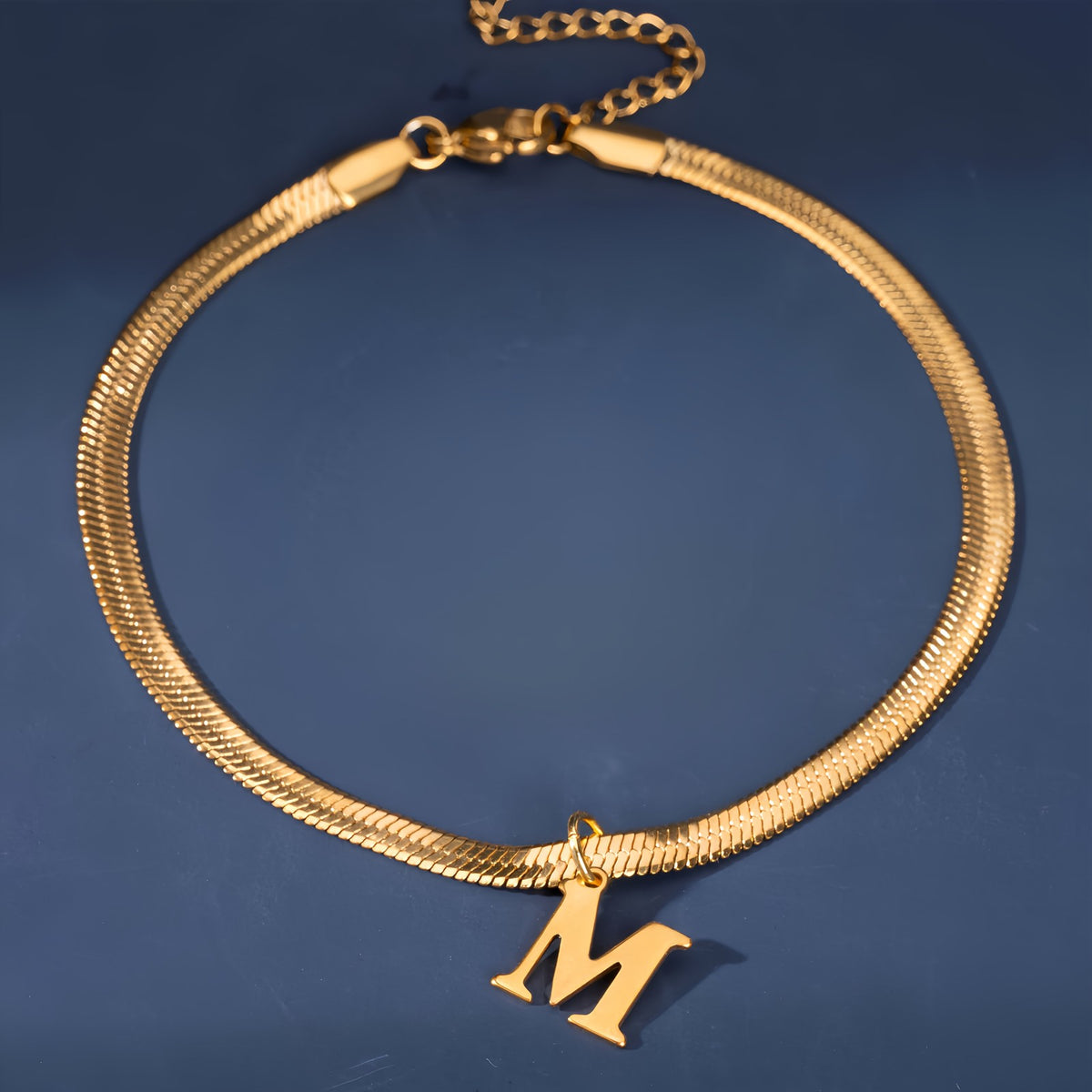 18k Elegant Initial Letter Bracelet