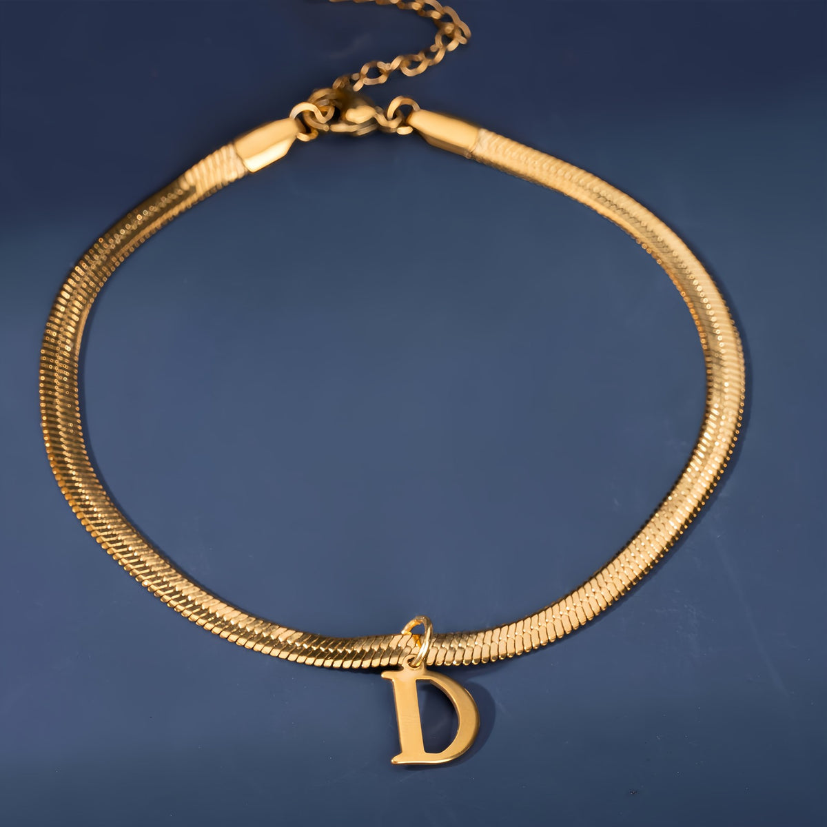 18k Elegant Initial Letter Bracelet
