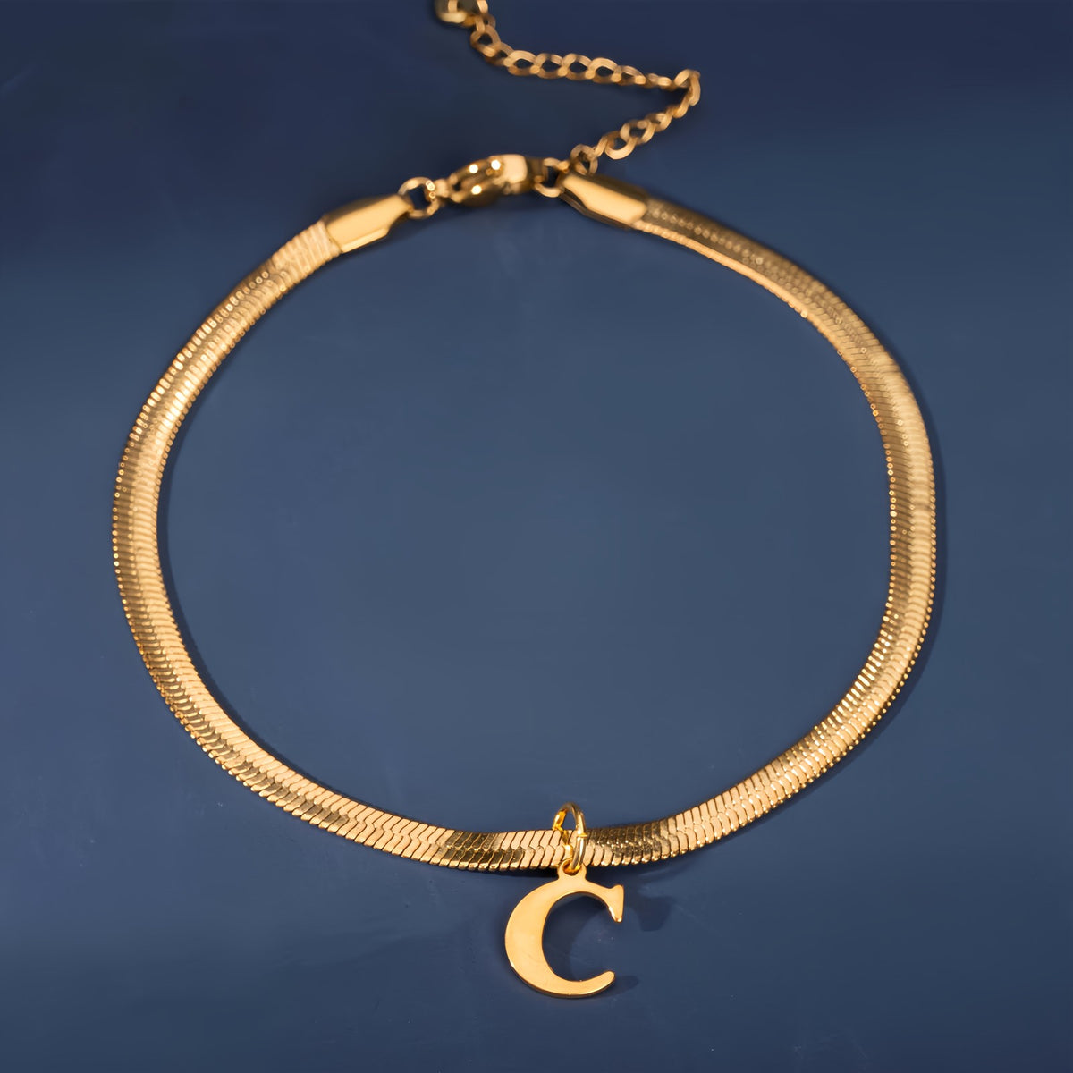 18k Elegant Initial Letter Bracelet