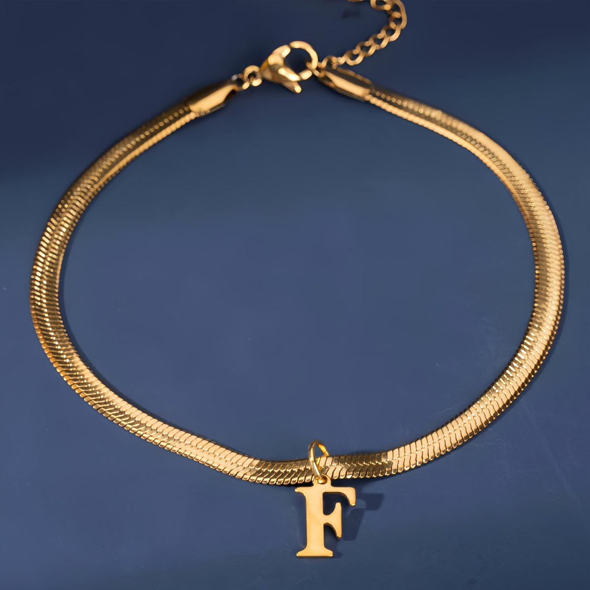 18k Elegant Initial Letter Bracelet