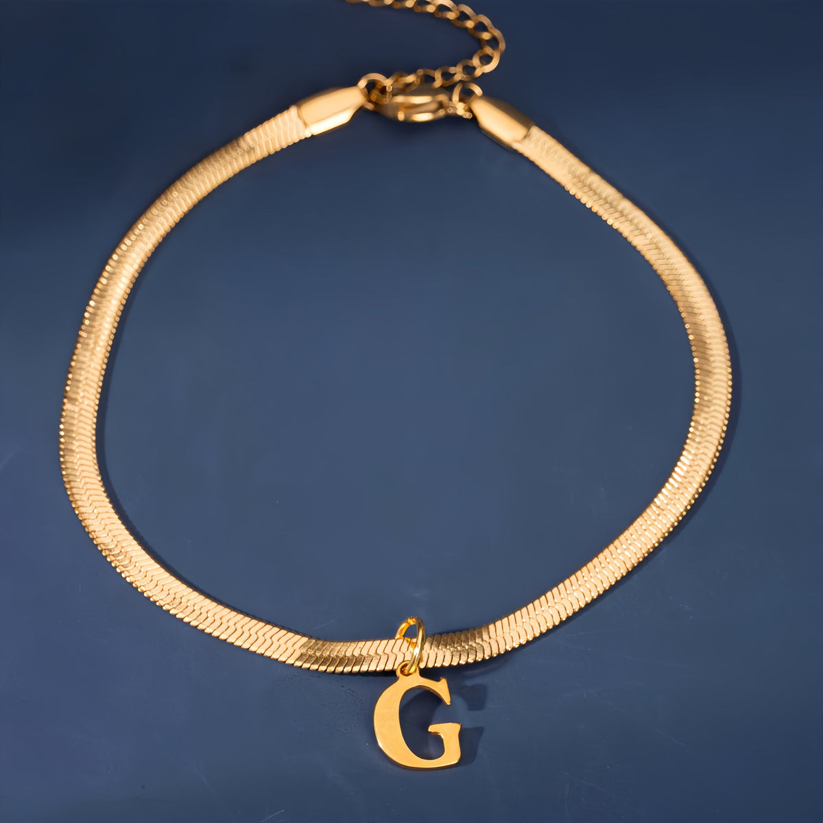 18k Elegant Initial Letter Bracelet