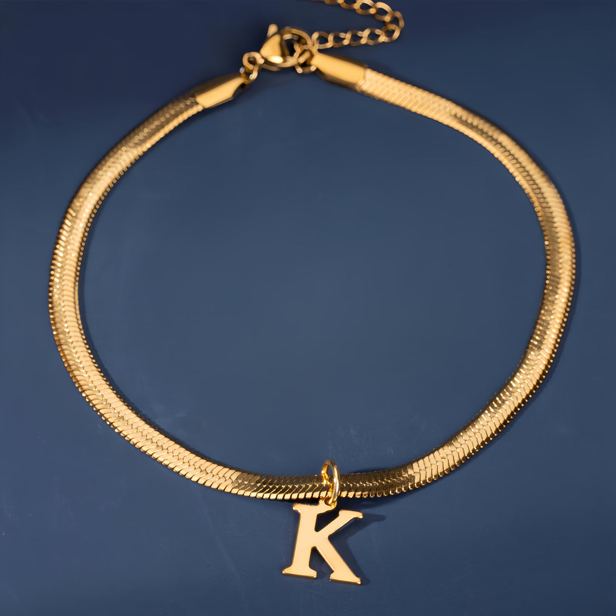 18k Elegant Initial Letter Bracelet