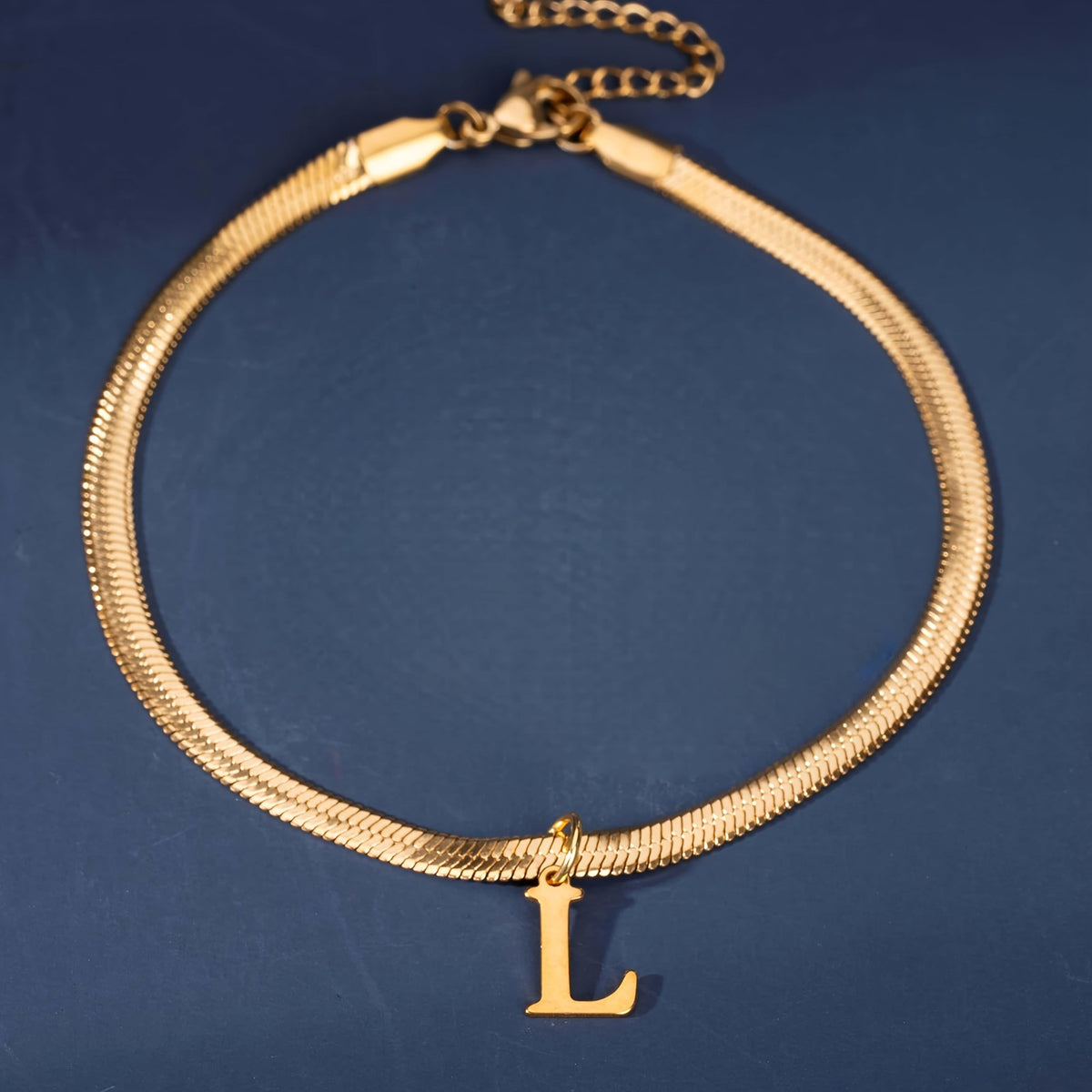 18k Elegant Initial Letter Bracelet