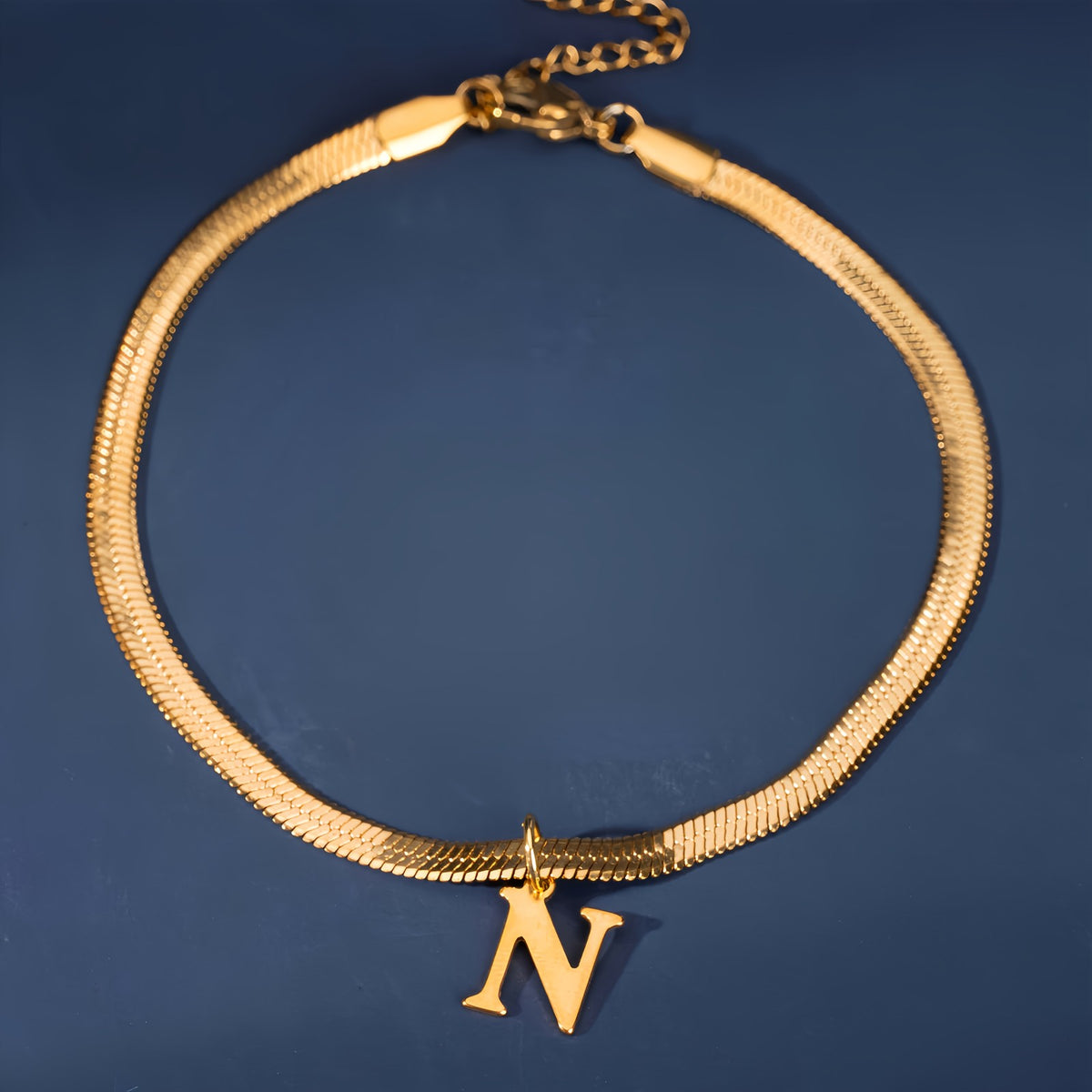18k Elegant Initial Letter Bracelet