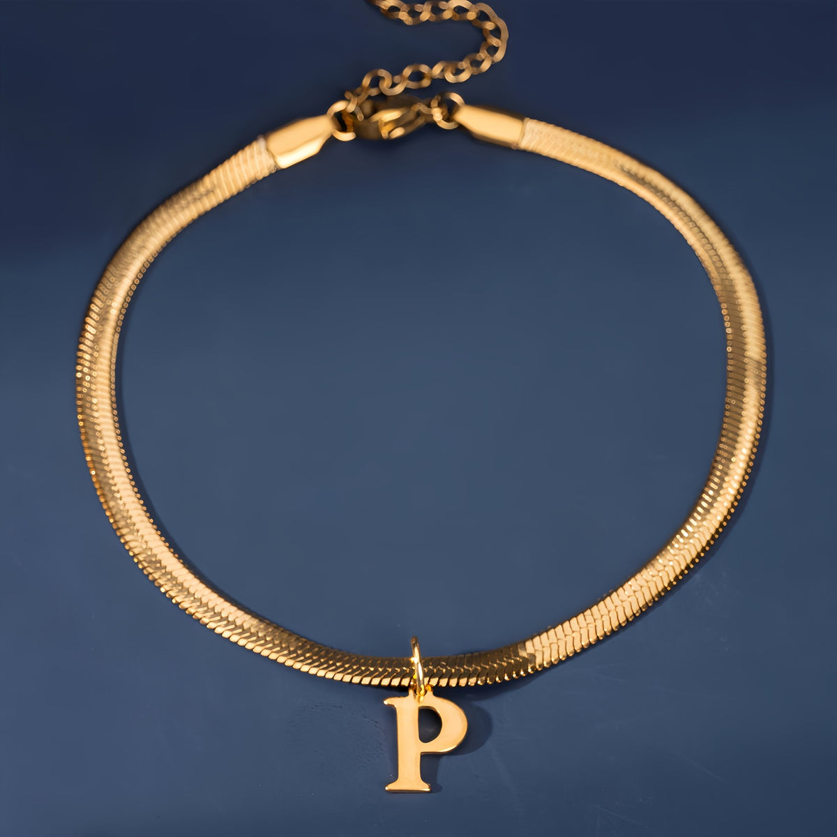 18k Elegant Initial Letter Bracelet