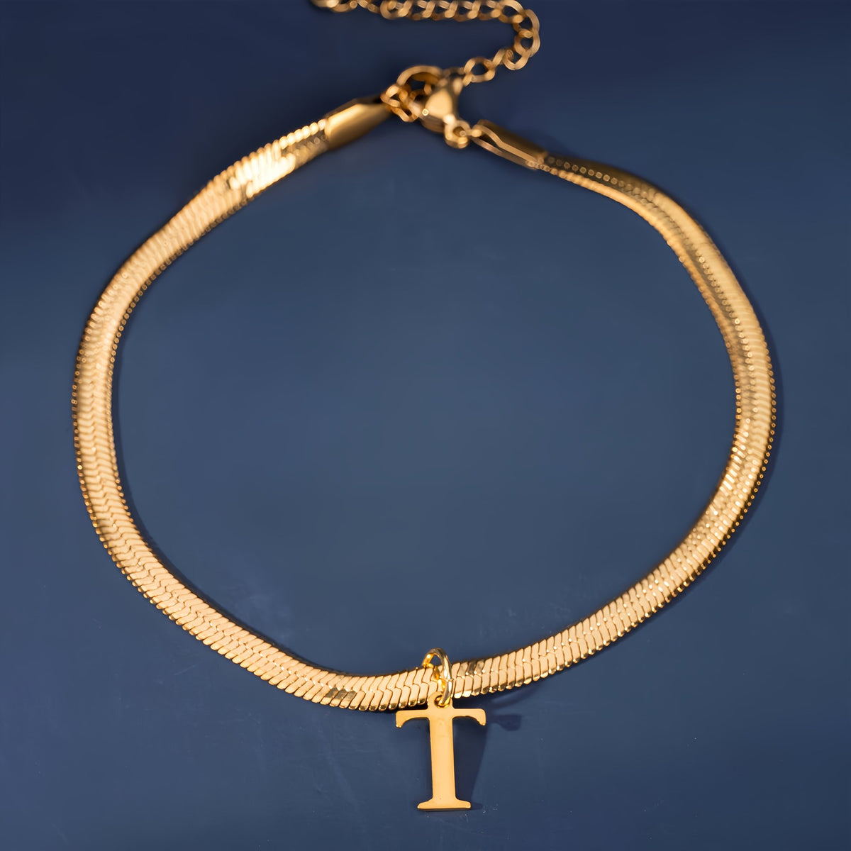 18k Elegant Initial Letter Bracelet